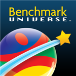 colorful globe with benchmark written in yellow